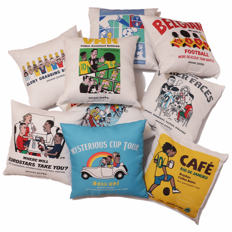 1009 soccerjunky jerry ジェリーコレクション サッカー クッション リラックス　プレゼント　キャラ