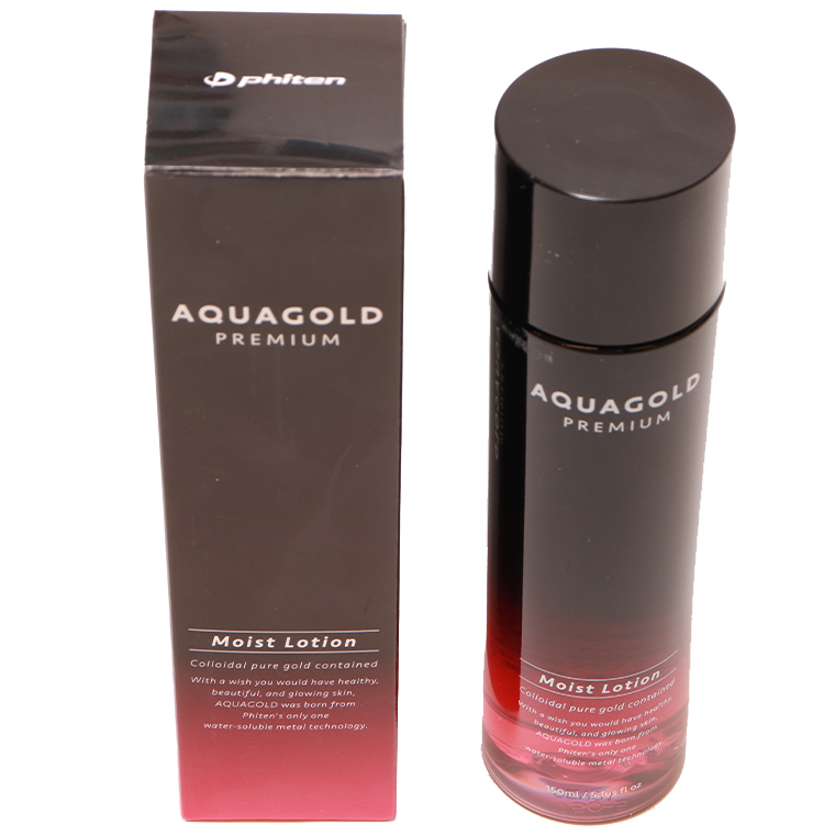 phiten ファイテン 1023AC110000 アクアゴールドプレミアムモイストローション 化粧水 化粧液 美容液 化粧品 スキンケア ローション 光活性成分 無鉱物油 無香料 無添加