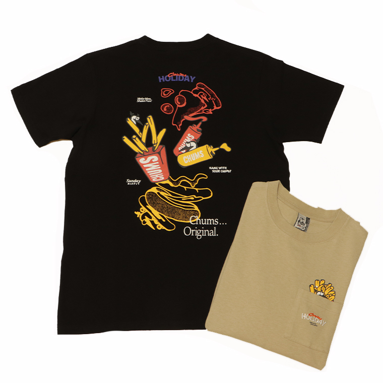 CHUMS チャムス CH01-2715 アンチ バグ ファストフード ポケットTシャツ Tシャツ 半袖シャツ 虫よけ
