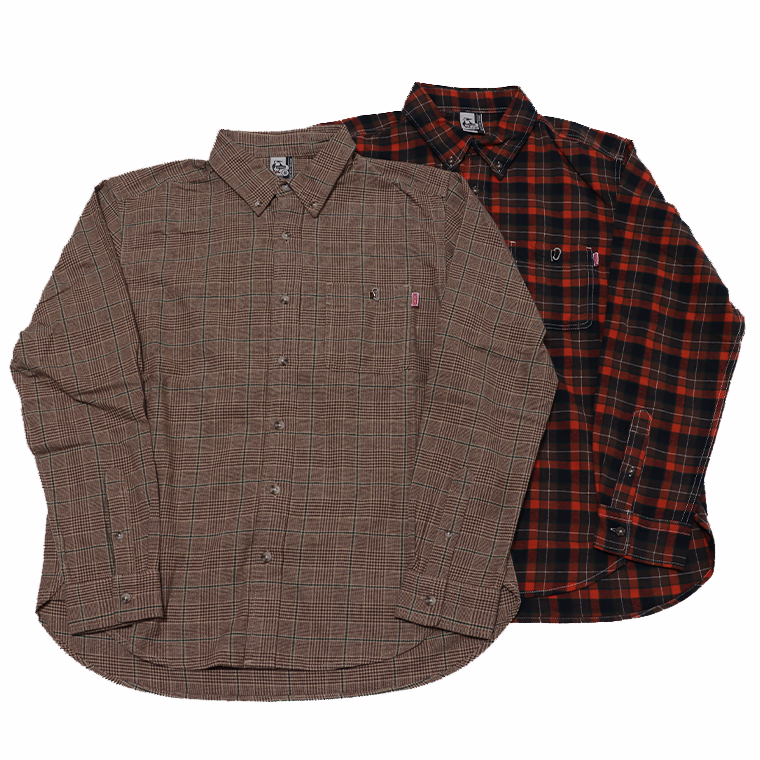 CHUMS チャムス CH02-1202 ネルシャツ　チェックシャツ　シャツ　ボタンダウンシャツ　アウトドア