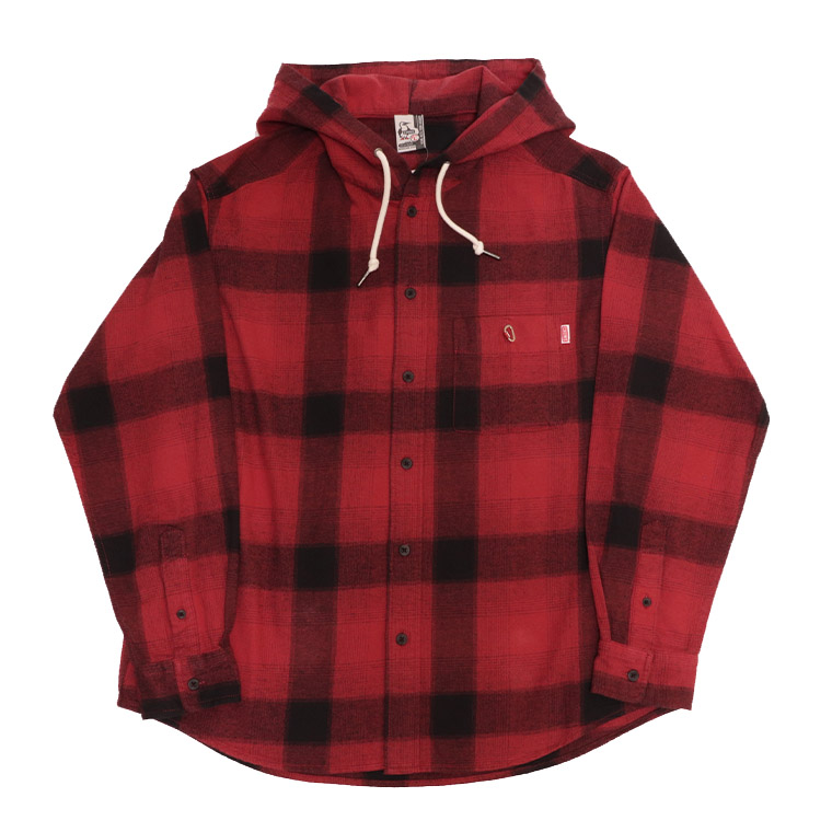 CHUMS チャムス CH12-1289 Hooded Nel Shirt レディース　フーディー　ネルシャツ R001.RED WLサイズ