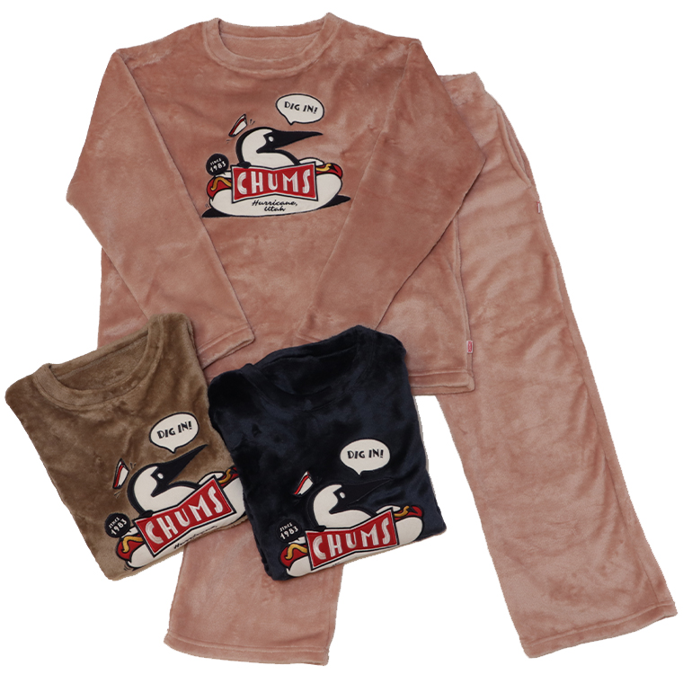CHUMS チャムス CH18-1368 チャムスホームパウダーフリースチラックスウェアセット ルームウェアセット 上下セット レディース