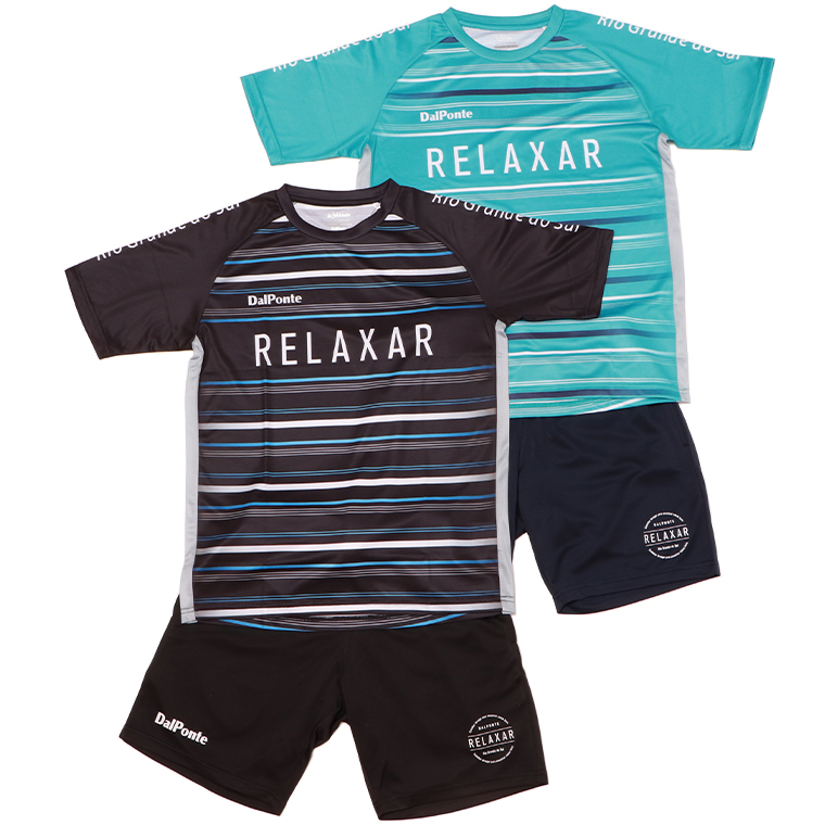 Dalponte ダウポンチ DPZ-RX218＋DPZ-RX219 ボーダープラシャツプラパンツ上下セット プラクティスシャツ プラクティスパンツ 上下セット セットアップ