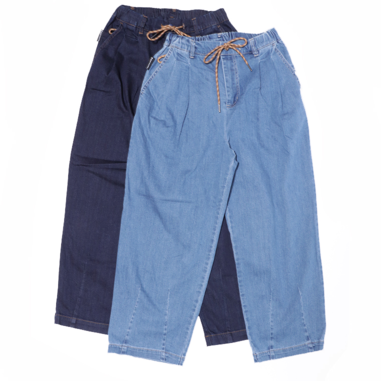 gymmaster ジムマスター G621747 ストレッチデニム／カツラギツータックパンツ カジュアルパンツ　デニム