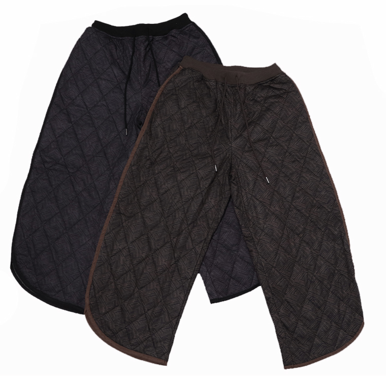 gymmaster ジムマスター G621777 キルトカットパンツ ジャガードキルトラウンドカットパンツ 中綿パンツ　レディース　フリーサイズ