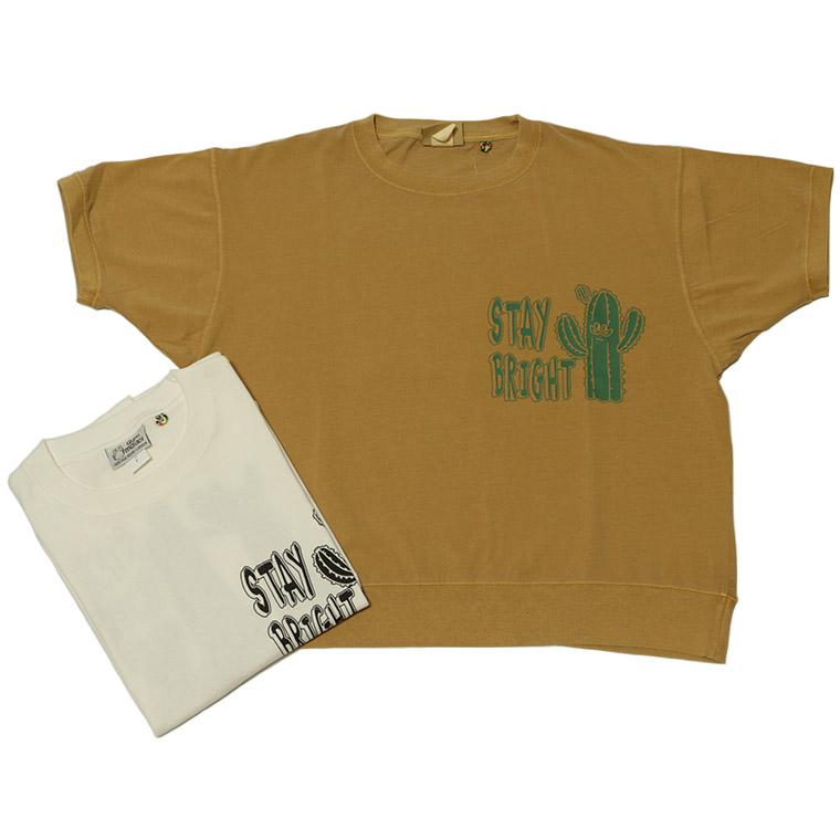 gymmaster ジムマスター G733782-F 6.2ozピグメントサボテンビッグTEE グラフィックTシャツ プリントTシャツ 半袖シャツ Tシャツ レディース