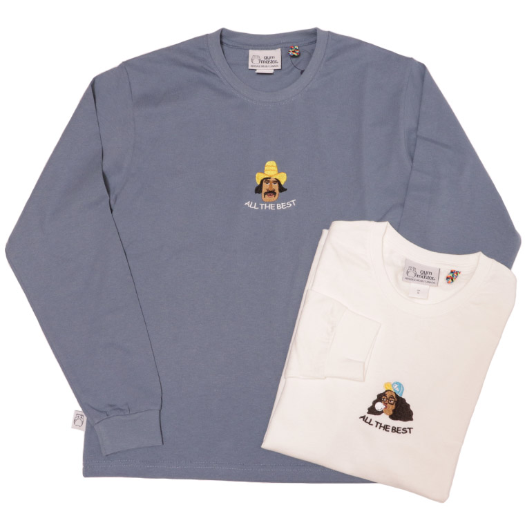 gymmaster ジムマスターG821714 刺繍ロングTシャツ 長袖シャツ　ロンティー