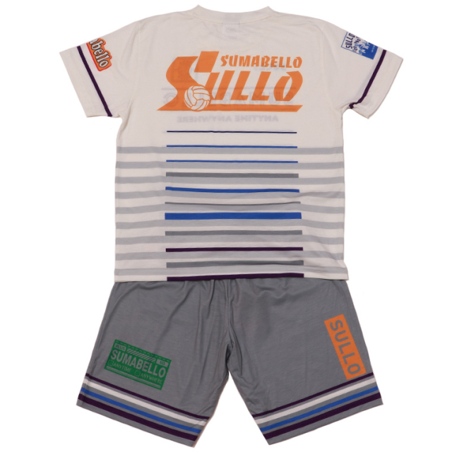 SULLO スージョ 1720104023+1721104024 Jr.ボーダープラシャツ