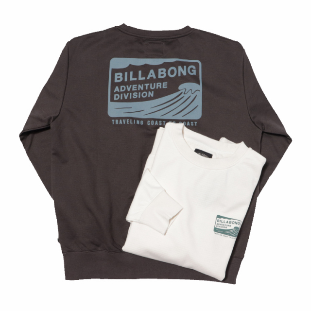 BILLABONG ビラボン BF012004 撥水加工DECALトレーナー スウェットプルオーバー トレーナー スウェット オーバーサイズ 保温性 通気性 撥水加工