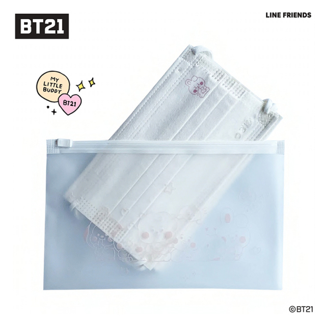 BT21 1DAY MASK マスク 保湿マスク 不織布柄マスク ヒアルロン酸 5枚