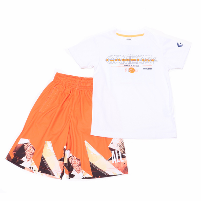 CONVERSE(コンバース) CB441356+CB441856 ジュニア バスケット Ｔシャツ　パンツ　上下セット
