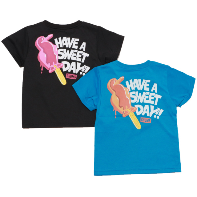 CHUMS チャムス CH21-1372 ドライTシャツ グラフィックTシャツ トップス Tシャツ 半袖 UVカット 速乾 遮熱 キッズサイズ ユニセックス