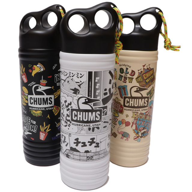 CHUMS チャムス CH62-2274 キャンパーウェーブボトル500ml ステンレスボトル 水筒 コップ タンブラー 500ml 食器 キッチン用品 雑貨 小物