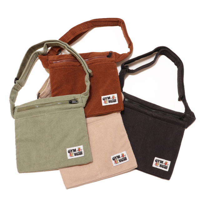 gymmaster ジムマスター G621740 コーデュロイ ウエストバッグ ショルダーバッグ 2WAYバッグ