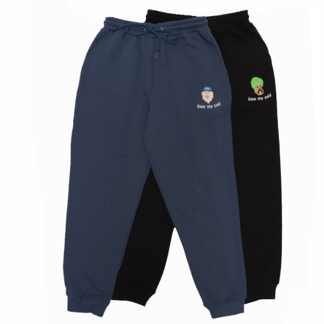 gymmaster ジムマスター G621790 刺繍スウェットパンツ 10.3oz love my selfスウェットパンツ