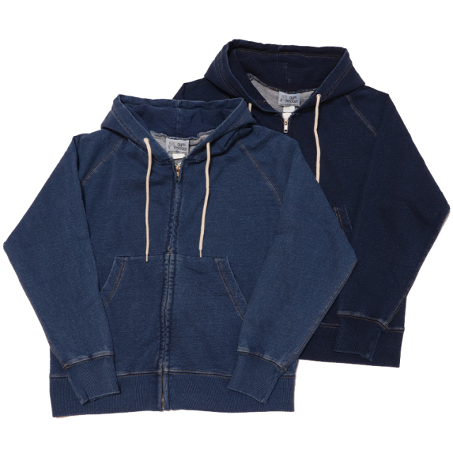 gymmaster ジムマスター G633710 11ozインディゴスウェットZIPパーカー カジュアルパーカー フルジップパーカー ジップアップパーカー スウェットパーカー パーカー スウェット