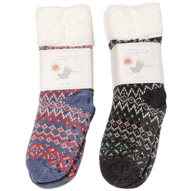 グロリア GSX8739 内ボアJQルームソックス 裏起毛ソックス 靴下 ソックス レディース