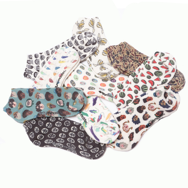 gym master ジムマスター G957394R ハッピーペイント 靴下 アンクルソックス パイルソックス ゆうパケット対応商品