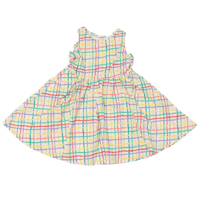 t/mini ターカーミニ K44332 チェック柄ノースリーブワンピース ワンピース ノースリーブ チェック柄 子供服 キッズサイズ