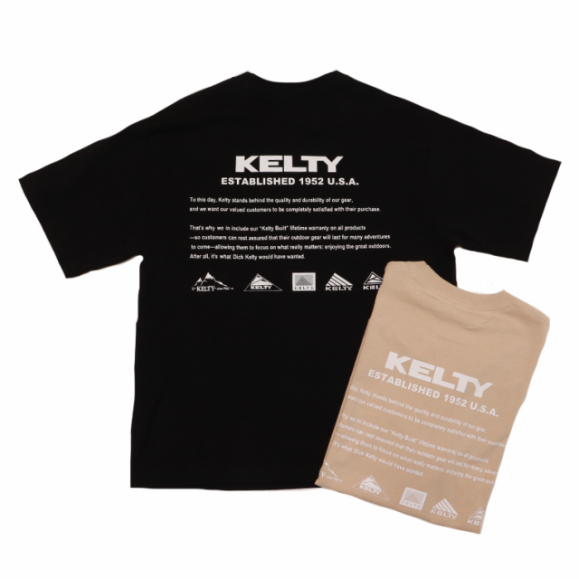 KELTY ケルティ KE25113018 バックヒストリーロゴS/Sティーシャツ ロゴTシャツ Tシャツ 半袖 ユニセックス コットン100％