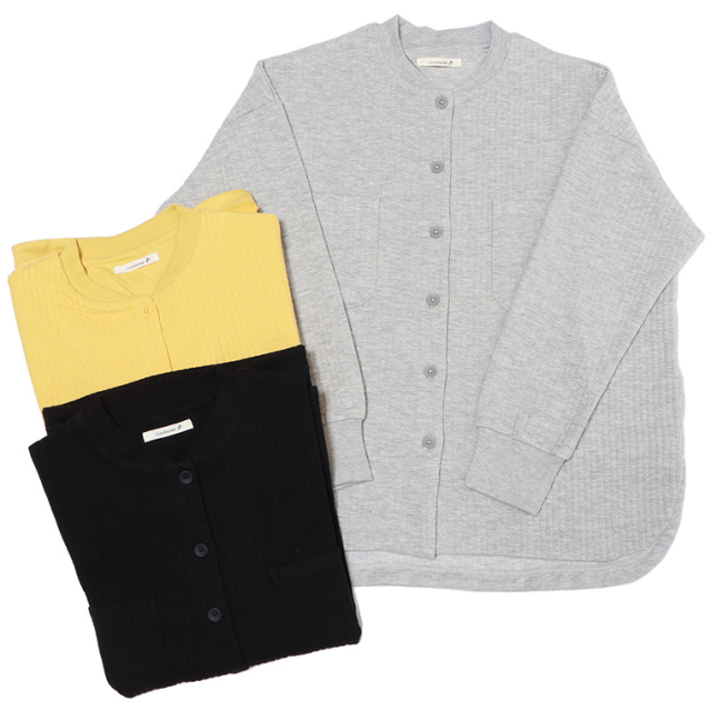 Cloudnine クラウドナイン NCS1770 ジャガードキルト＋リブカーディガン スウェットカーディガン カーディガン アウター レディース