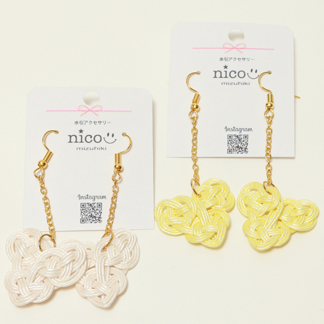 nico ニコ P6 水引アクセサリー 水引ピアス ピアス イヤリング アクセサリー レディース 絹水引 可愛い オシャレ 小物