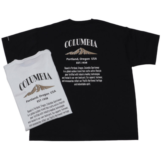 Columbia コロンビア PG3277 ColdBayDashShortSleeveTee バックプリントTシャツ 半袖シャツ Tシャツ 接触冷感