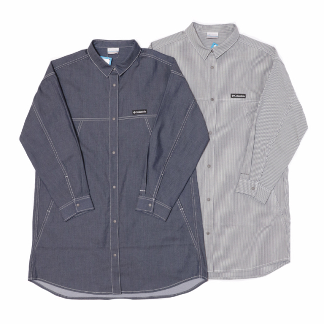 Columbia コロンビア PL9514 レディース　シャツ　シャツワンピ　ロングシャツ　ウィメンズトゥリースワローシャツドレス