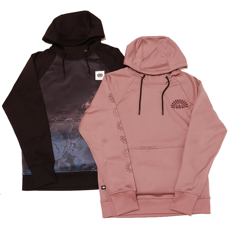 686 シックスエイトシックス M3WNCS304 BONDEDFLEECEPULLOVERHOODY 裏起毛パーカー プルオーバーパーカー パーカー スウェット 裏起毛 レディース