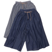 gymmaster ジムマスター G721756 ライトデニムスカーチョ スーパーワイドパンツ デニムパンツ スカーチョ ワイドパンツ レディース コットン100％