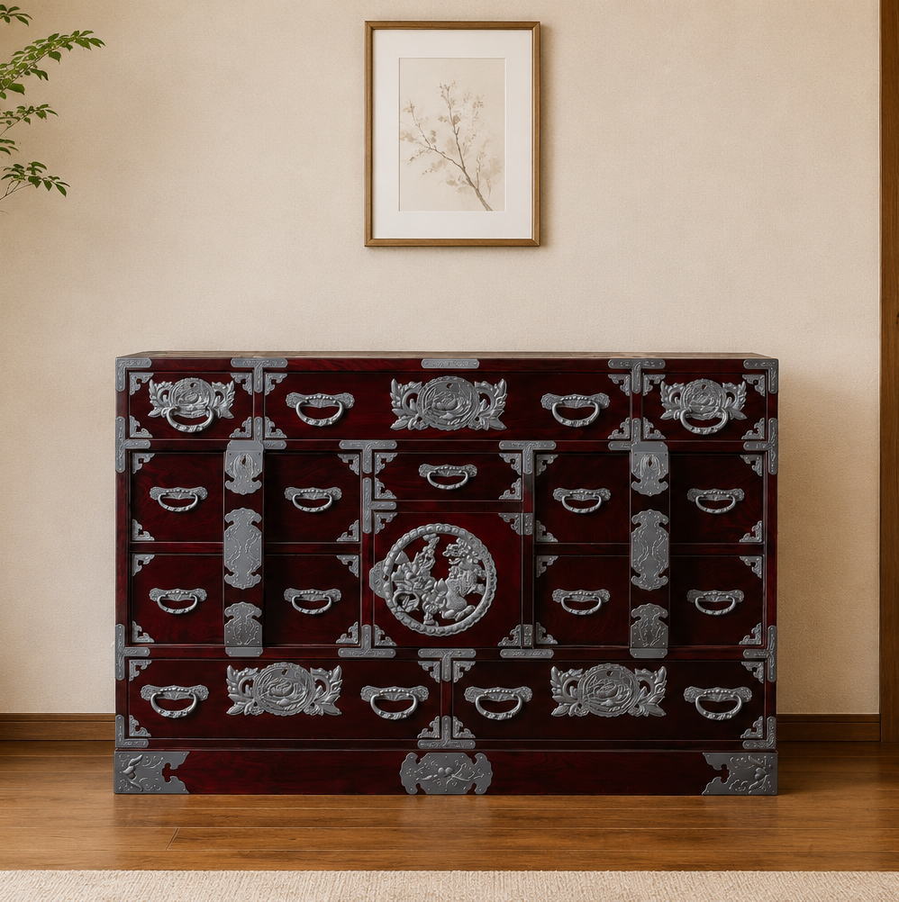 仙台箪笥 四・五尺部屋箪笥90 KB-3008/KEB-3008/KR-3008 木地呂漆塗り