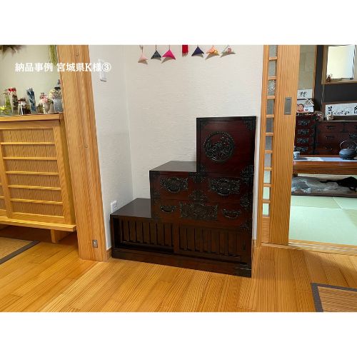 階段箪笥　箪笥SET 民芸調 階段箪笥 右下がり | 株式会社クロシオ｜クロシオ