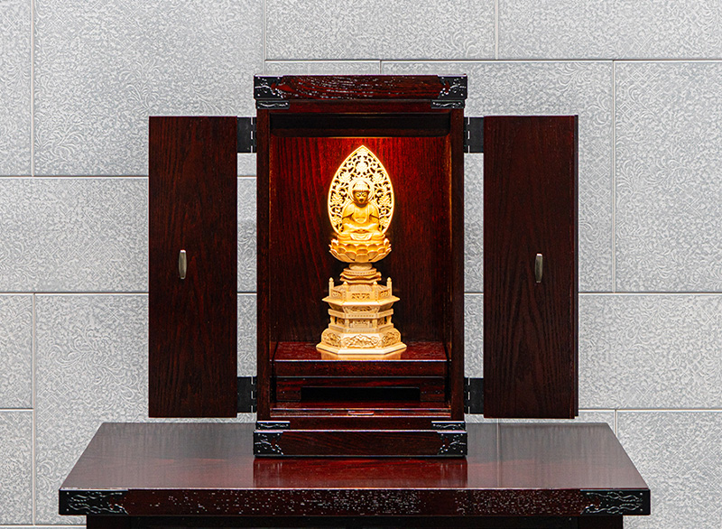 厨子　位牌堂　ミニ仏壇　② 厨子 位牌堂 ミニ仏壇 ② 厨子型ミニ仏壇・八角厨子・春日厨子販売