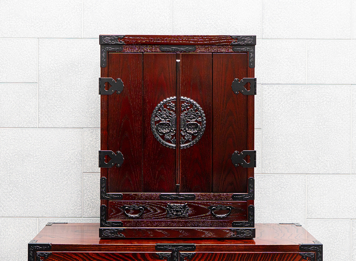 新作】仙台仏壇 20号 KH-568 拭き漆調｜コンパクト ミニ仏壇 モダン仏壇