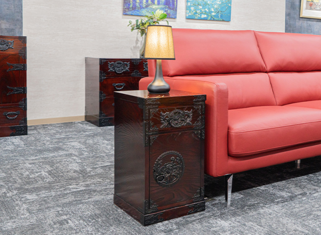 仙台箪笥 サイドチェスト KC-320 拭き漆塗り