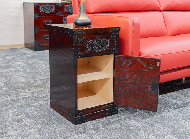 仙台箪笥 サイドチェスト KC-320 拭き漆塗り