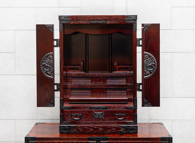 仙台仏壇 23号 中3段　KH-314　拭き漆調