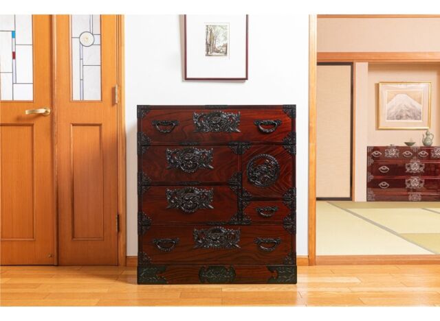 仙台箪笥 手許箪笥 KC-1 拭き漆塗り