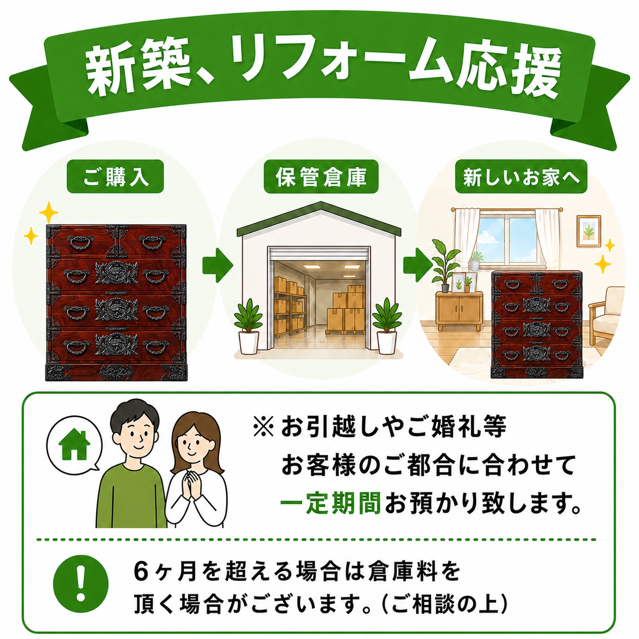 和モダン 車箪笥風 飾り棚　重厚な金具装飾・職人仕上げ 仙台箪笥 中型車箪笥 KC-18 拭き漆塗り｜国産 日本製 車箪笥 和箪笥