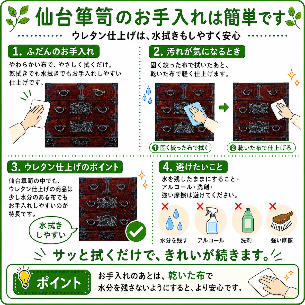 仙台箪笥 小物入れBOX「思い箱」｜和モダン・ギフト・伝統工芸・国産