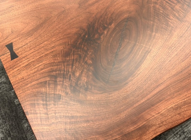 木製台　ウォールナット　木材　無垢材 150巾ウォールナット一枚板 兼用脚付 57699