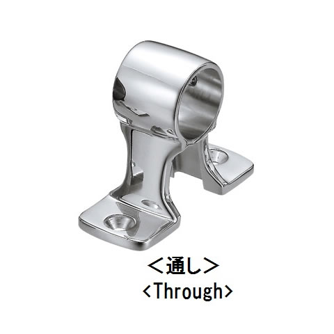 ステンレス製 スタンション 2足型 通し 25mm (手すり金具 ステンレス製 スタンション 2足型 通し 25mm (手すり金具