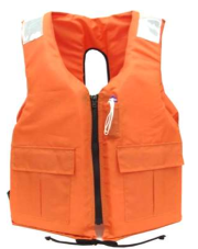作業用救命胴衣 背抜き型　TAPE-A　オレンジ 　フリーサイズ（小型船舶用救命胴衣兼用）国土交通省認可　船舶検査品