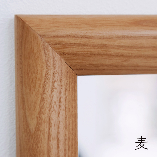 アルテ 55x55cm ホワイトアッシュ材 全5色 壁掛けミラー 全身鏡 (通常便商品)