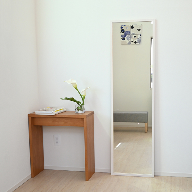 スタイリッシュミラー 50x40cm 壁掛け ミラー 全身鏡 姿見 日本製 W440×1555 ジェミニ