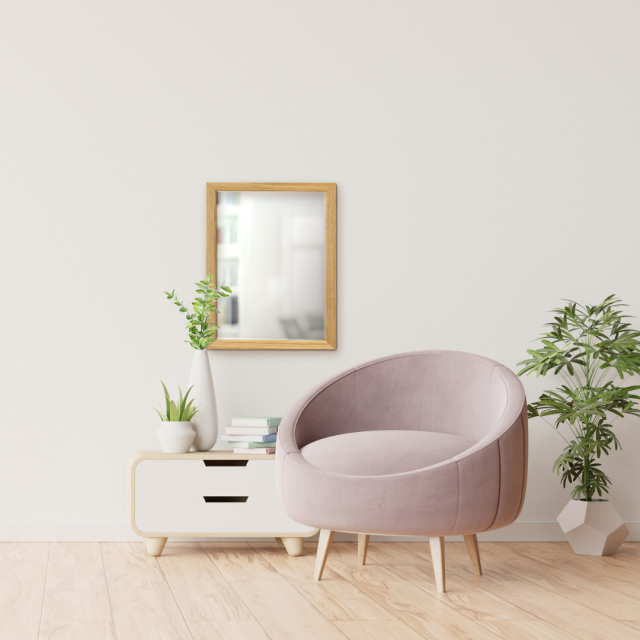 SENNOKI Mミラー 32x45cm ウォールナット材 アメリカンチェリー材