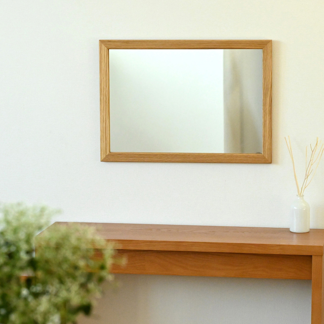 SENNOKI Mミラー 32x45cm ウォールナット材 アメリカンチェリー材