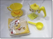 名門ドリッパーセット（二人用、イエロー）