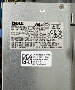 中古 DELL PowerEdge T110用 305W 非冗長 電源ユニット