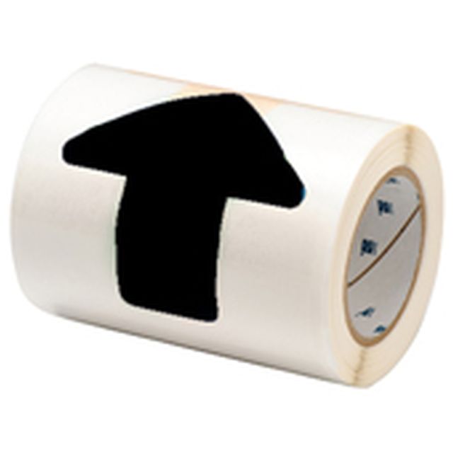 等間隔設定済　フロアマーキングテープ　(457.2mm間隔）　B-514　黒　50.8mm x 127mm x 30.48m 矢印型　52枚